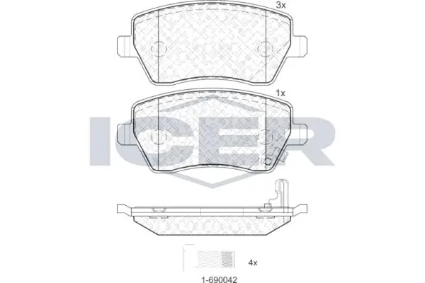 ANDEL fékbetétkészlet, tárcsafék - 181748 - TothCarparts