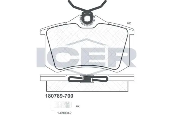 ANDEL fékbetétkészlet, tárcsafék - 180789-700 - TothCarparts