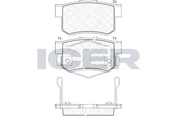 ANDEL fékbetétkészlet, tárcsafék - 181187 - TothCarparts