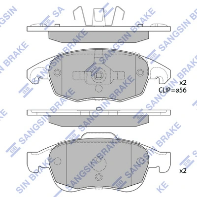 Hi-Q fékbetétkészlet, tárcsafék - SP1825(SD) - TothCarparts