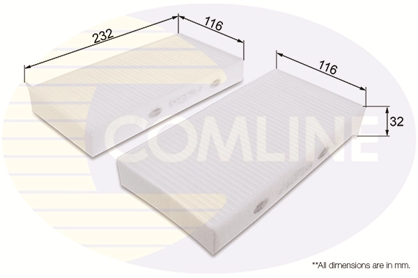 COMLINE szűrő, utastér levegő - EKF379-2 - TothCarparts