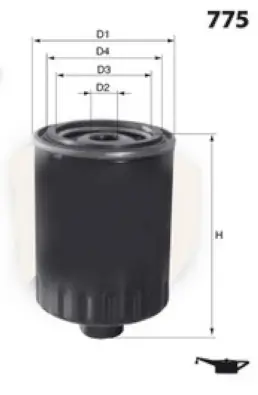 MECAFILTER olajszűrő - ELH4334 - TothCarparts