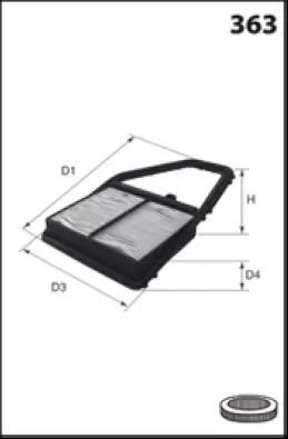 MECAFILTER légszűrő - ELP9042 - TothCarparts