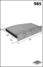 MECAFILTER szűrő, utastér levegő - ELR7127 - TothCarparts