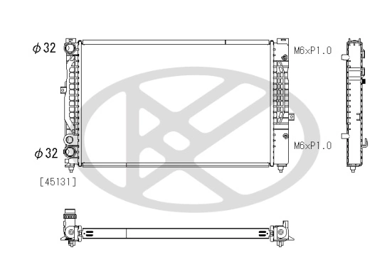 KOYORAD hűtő, motorhűtés - PL443841 - TothCarparts