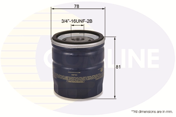 COMLINE olajszűrő - EOF181 - TothCarparts