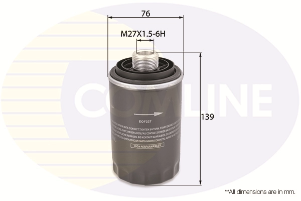 COMLINE olajszűrő - EOF227 - TothCarparts