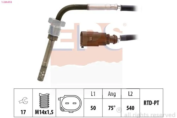 MDR Érzékelő, kipufogógáz-hőmérséklet - EPS-1220 018 - TothCarparts