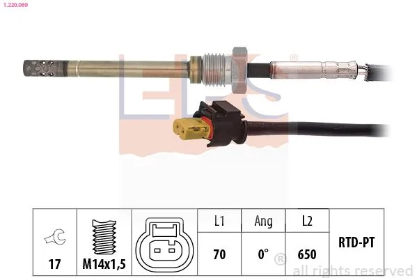 MDR Érzékelő, kipufogógáz-hőmérséklet - EPS-1220 069 - TothCarparts