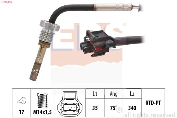MDR Érzékelő, kipufogógáz-hőmérséklet - EPS-1220 196 - TothCarparts