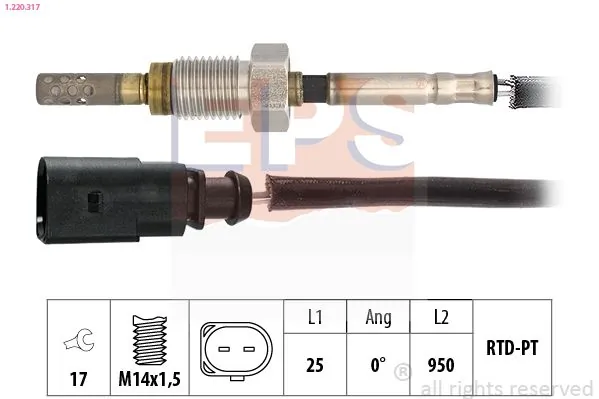 MDR Érzékelő, kipufogógáz-hőmérséklet - EPS-1220 317 - TothCarparts