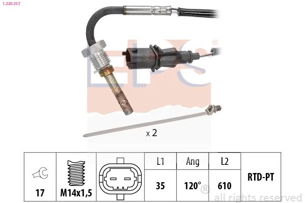 MDR Érzékelő, kipufogógáz-hőmérséklet - EPS-1220 357 - TothCarparts