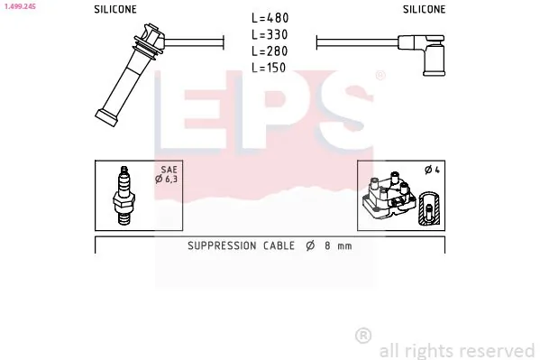 MDR gyújtókábelkészlet - EPS-1499 245 - TothCarparts