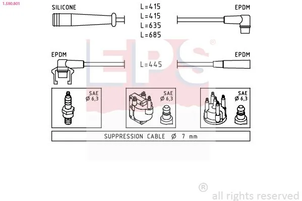 MDR gyújtókábelkészlet - EPS-1500 801 - TothCarparts