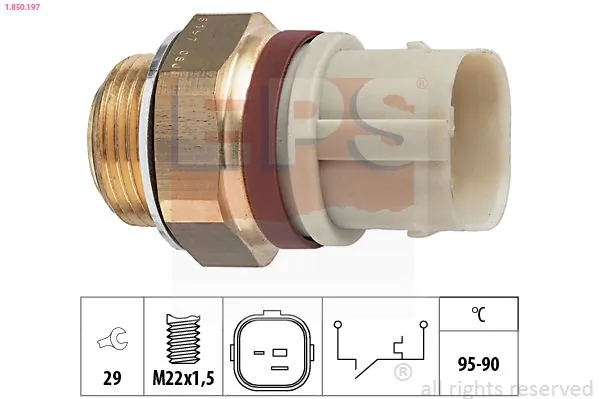 MDR hőkapcsoló, hűtőventilátor - EPS-1850 197 - TothCarparts