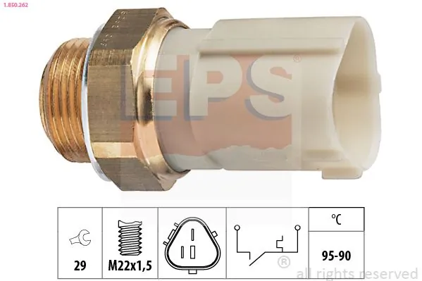 MDR hőkapcsoló, hűtőventilátor - EPS-1850 262 - TothCarparts