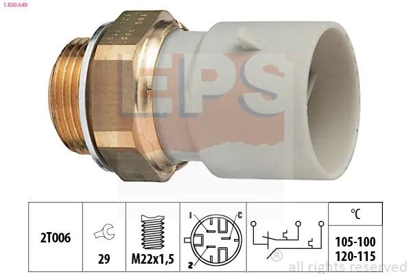 MDR hőkapcsoló, hűtőventilátor - EPS-1850 649 - TothCarparts