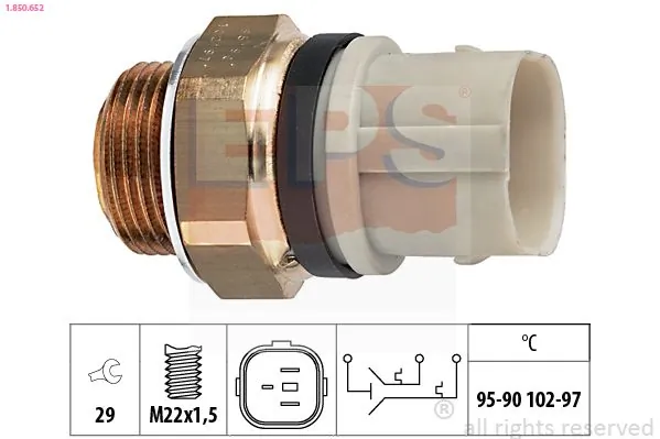MDR hőkapcsoló, hűtőventilátor - EPS-1850 652 - TothCarparts