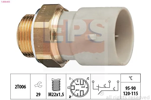 MDR hőkapcsoló, hűtőventilátor - EPS-1850 655 - TothCarparts