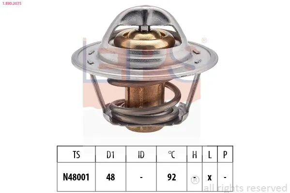 MDR termosztát, hűtőfolyadék - EPS-1880 207S - TothCarparts