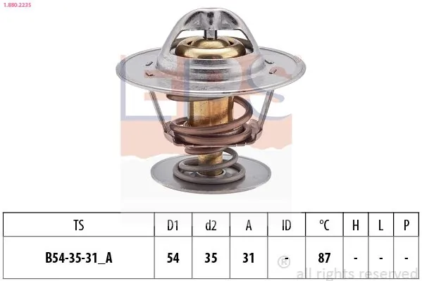MDR termosztát, hűtőfolyadék - EPS-1880 223 - TothCarparts