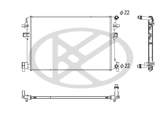 KOYORAD hűtő, motorhűtés - PL443810 - TothCarparts