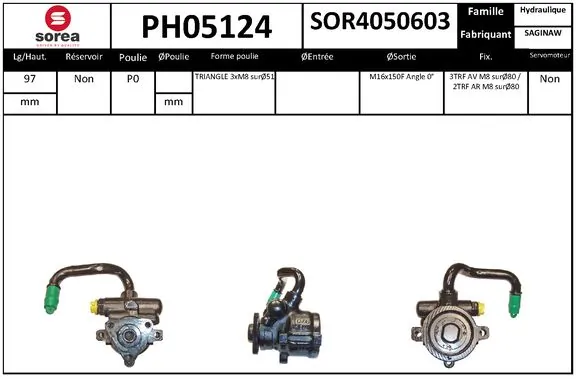 SERA hidraulikus szivattyú, kormányzás - PH05124 - TothCarparts