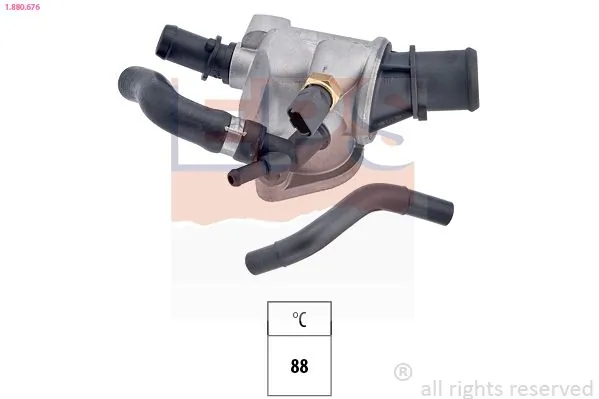 MDR termosztát, hűtőfolyadék - EPS-1880 676 - TothCarparts