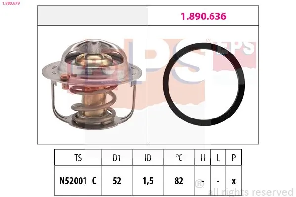 MDR termosztát, hűtőfolyadék - EPS-1880 679 - TothCarparts