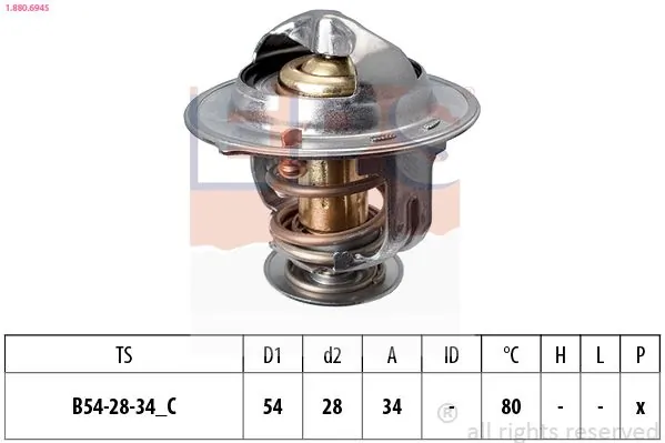 MDR termosztát, hűtőfolyadék - EPS-1880 694S - TothCarparts