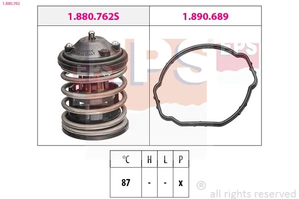 MDR termosztát, hűtőfolyadék - EPS-1880 762 - TothCarparts