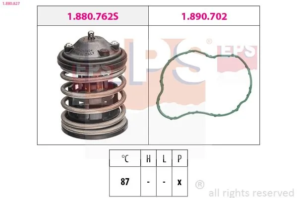 MDR termosztát, hűtőfolyadék - EPS-1880 827 - TothCarparts