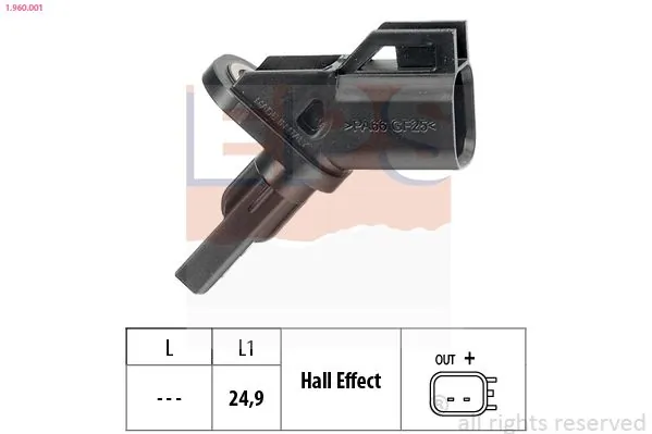 MDR érzékelő, kerékfordulatszám - EPS-1960 001 - TothCarparts