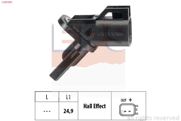 MDR érzékelő, kerékfordulatszám - EPS-1960 002 - TothCarparts