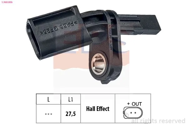 MDR érzékelő, kerékfordulatszám - EPS-1960 006 - TothCarparts