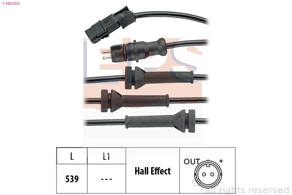 MDR érzékelő, kerékfordulatszám - EPS-1960 054 - TothCarparts