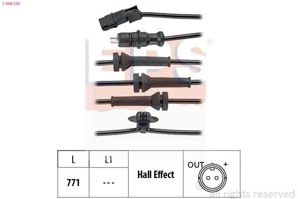 MDR érzékelő, kerékfordulatszám - EPS-1960 156 - TothCarparts