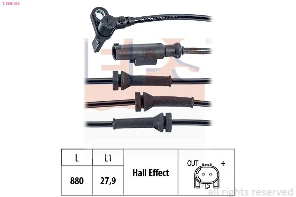 MDR érzékelő, kerékfordulatszám - EPS-1960 163 - TothCarparts