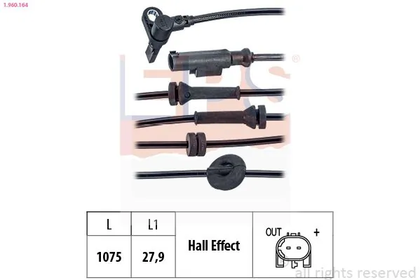 MDR érzékelő, kerékfordulatszám - EPS-1960 164 - TothCarparts