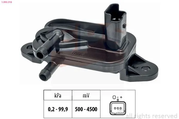 MDR Érzékelő, kipufogógáz-nyomás - EPS-1993 316 - TothCarparts