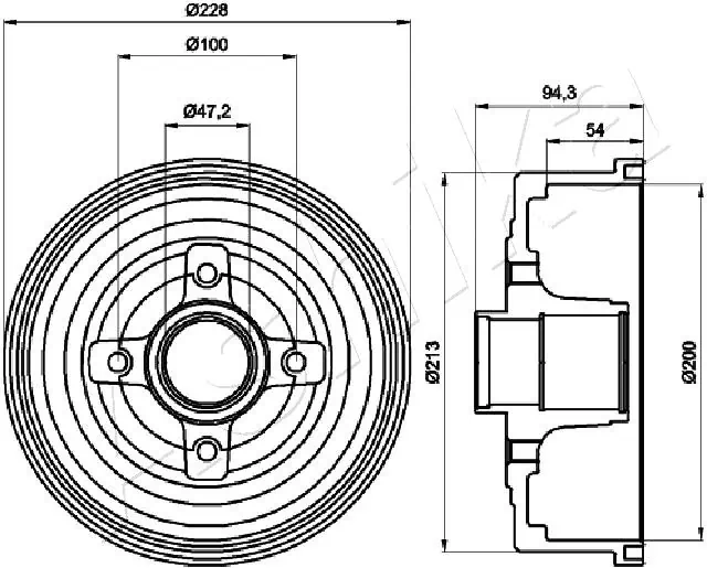 4X4 ESTANFI fékdob - EST-56-00-0412 - TothCarparts