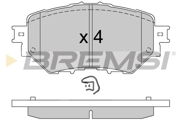 BREMSI fékbetétkészlet, tárcsafék - BP4002 - TothCarparts