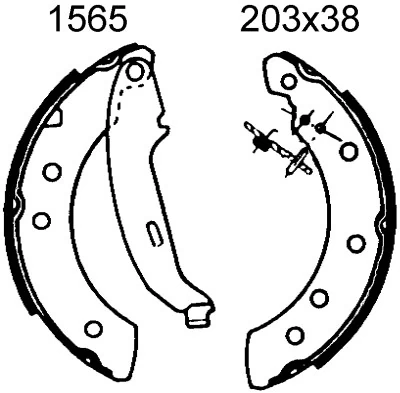 ANDEL fékpofakészlet - A1565 - TothCarparts
