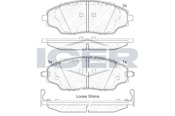 ANDEL fékbetétkészlet, tárcsafék - 182167 - TothCarparts