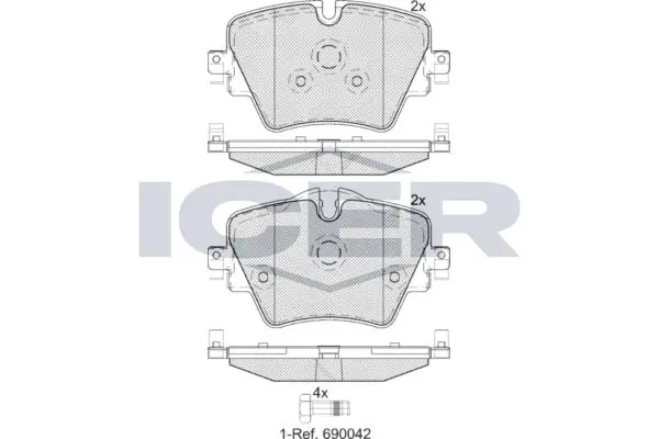ANDEL fékbetétkészlet, tárcsafék - 182216 - TothCarparts