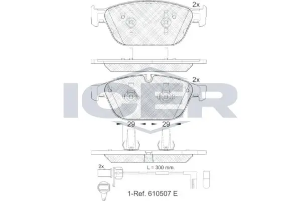 ANDEL fékbetétkészlet, tárcsafék - 181994 - TothCarparts
