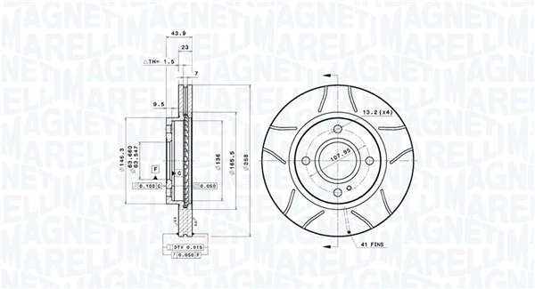MAGNETI MARELLI féktárcsa - 360406077805 - TothCarparts