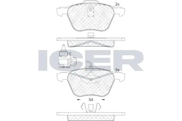 ANDEL fékbetétkészlet, tárcsafék - 181395 - TothCarparts