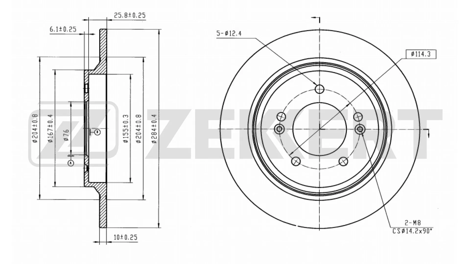 ZEKKERT féktárcsa - BS-6271B - TothCarparts