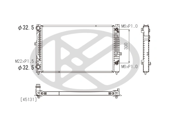 KOYORAD hűtő, motorhűtés - PL442726 - TothCarparts